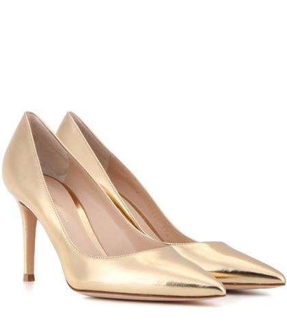 Gianvito Rossi Gianvito 85 Metallic Leather Pumps