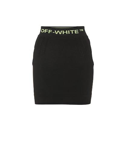 Off-white Stretch Knit Miniskirt