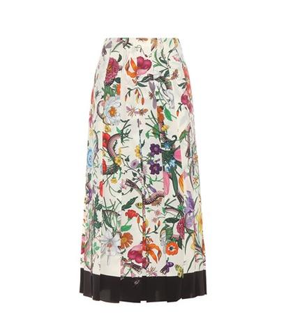 Gucci Pleated Silk Skirt
