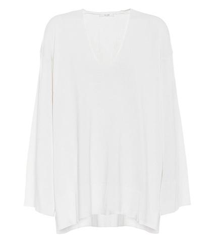 The Row Lesli Silk And Cotton-blend Sweater