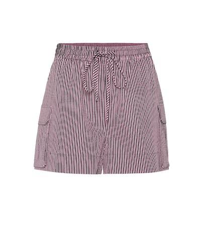 Ganni Striped Seersucker Shorts