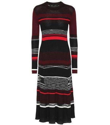 Proenza Schouler Striped Wool And Silk-blend Dress
