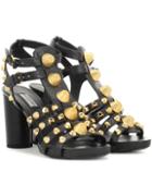 Alexander Mcqueen Giant Embellished Leather Sandals