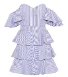 Emilio Pucci Beach Irene Striped Off-the-shoulder Dress