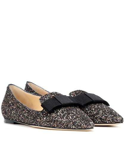 Jimmy Choo Gala Glitter Ballet Flats