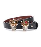 Prada Embellished Leather Bracelet