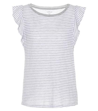 Velvet Margina Striped T-shirt