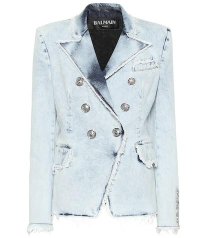 Balmain Double-breasted Denim Blazer