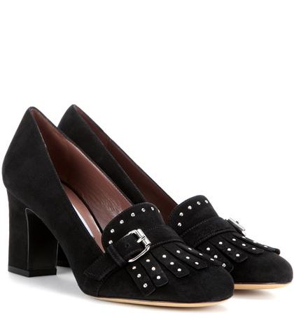 Tabitha Simmons Ethel Embellished Suede Pumps