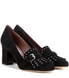 Tabitha Simmons Ethel Embellished Suede Pumps
