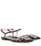 Rochas Embellished Satin Ballerinas