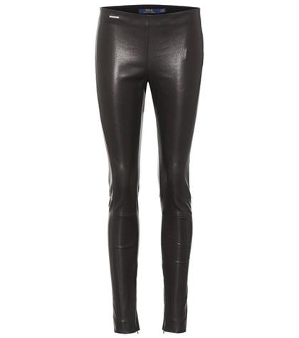 Polo Ralph Lauren Cropped Leather Leggings