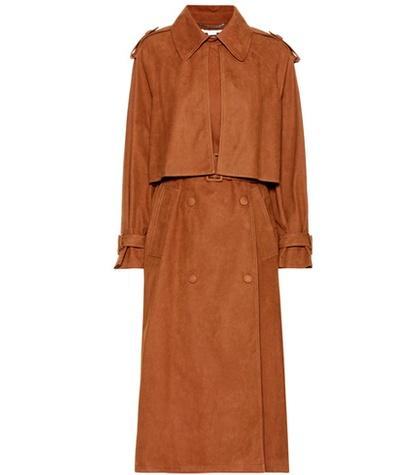 Chlo Cecile Faux-suede Trench Coat