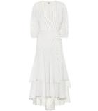 Ganni Wilke Silk And Cotton Midi Dress