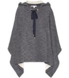 Victoria Victoria Beckham Cotton And Wool-blend Poncho
