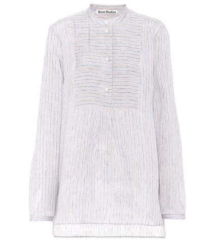 Miu Miu Lysanne Sketch Linen-blend Shirt