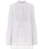 Miu Miu Lysanne Sketch Linen-blend Shirt