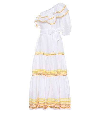 Lisa Marie Fernandez Arden Off-the-shoulder Linen Dress