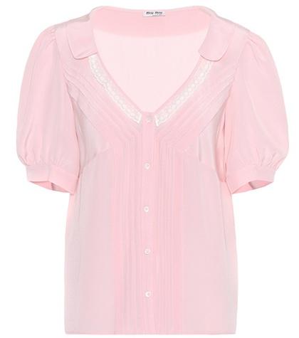 Miu Miu Silk-crêpe Blouse