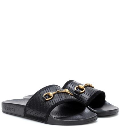 Gucci Horsebit Leather Slides