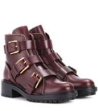 Balmain Ambra Leather Ankle Boots