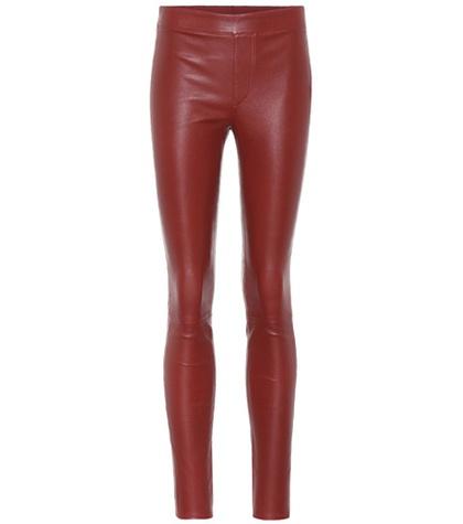 Norma Kamali Leather Trousers