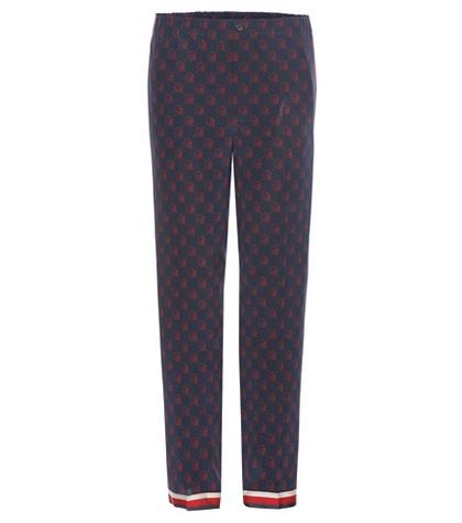 Gucci Guccighost Printed Silk Trousers