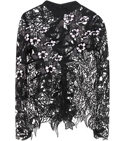 Self-portrait Vine Guipure Lace Blouse