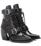 Gucci Rylee Leather Ankle Boots