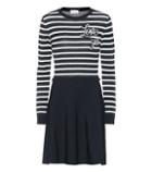 Redvalentino Love You Striped Knit Dress