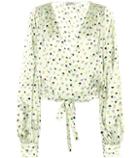 Tod's Floral-printed Silk Satin Top