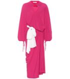 Le Specs Silk-blend Crêpe Midi Dress