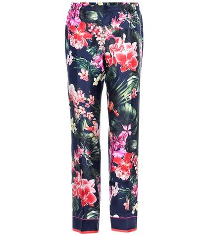 Alexander Mcqueen Printed Silk Trousers