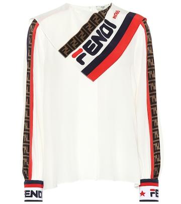 Fendi Fendi Mania Printed Silk Top