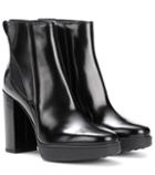 Tod's Leather Plateau Ankle Boots