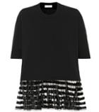 Jw Anderson Organza Trimmed Cotton T-shirt