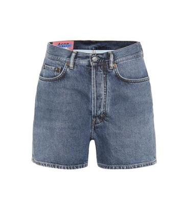 Mother Blå Konst Swamp Denim Shorts