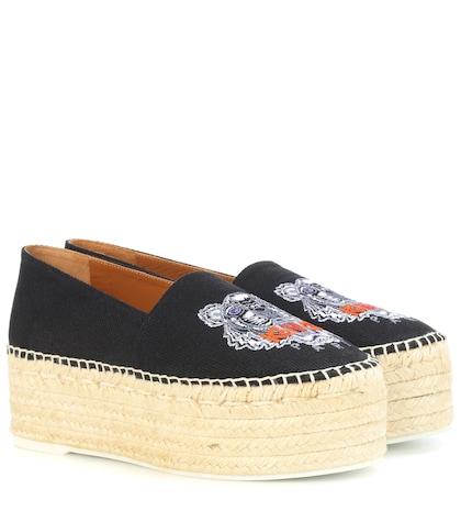 Prada Embroidered Platform Espadrilles
