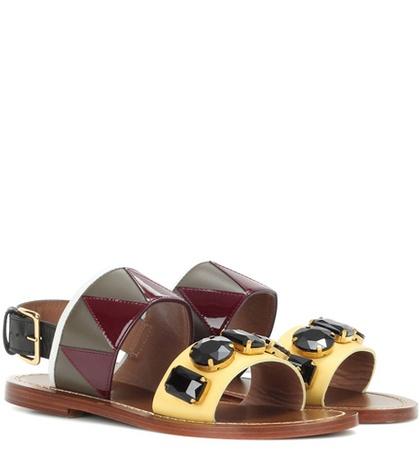 Alexander Mcqueen Embellished Leather Sandals