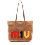 Dolce & Gabbana Suede-trimmed Fur Shopper