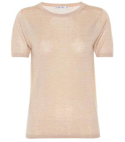 Max Mara Ascona Silk And Camel Hair T-shirt