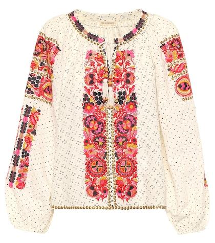 Ulla Johnson Yara Linen And Cotton Blouse