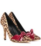 Isabel Marant Poppy Printed Half Hair And Patent Leather Pumps