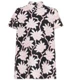 Valentino Floral-printed Wool And Silk Top