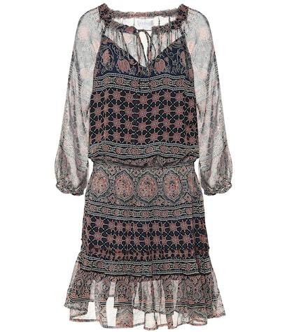 Velvet Printed Minidress
