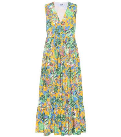 Msgm Floral-printed Cotton Dress