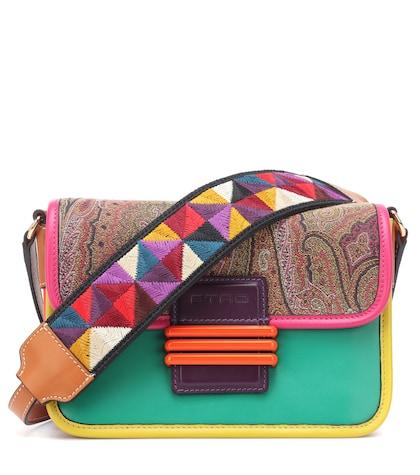 Etro Leather-trimmed Shoulder Bag
