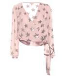 Temperley London Starlet Embroidered Chiffon Top