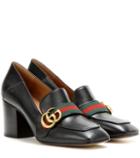 Gucci Leather Mid-heel Loafers