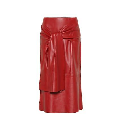 Joseph Renne Leather Midi Skirt